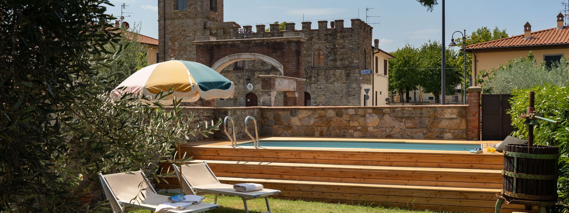 Villa Fracassini: bassin, Extérieur, Jardin